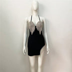 White Beaded Fringe Mini Dress H6047