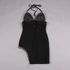 White Beaded Fringe Mini Dress H6047