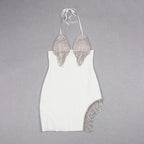 White Beaded Fringe Mini Dress H6047