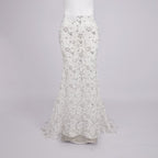 White Blazer Sequin Mermaid Gown H7033