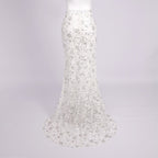 White Blazer Sequin Mermaid Gown H7033