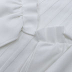 White Corset Ruffle Mini Dress H3188