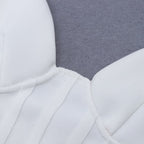 White Corset Ruffle Mini Dress H3188