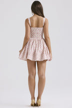 White Corset Strap Mini Dress H6290