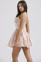White Corset Strap Mini Dress H6290