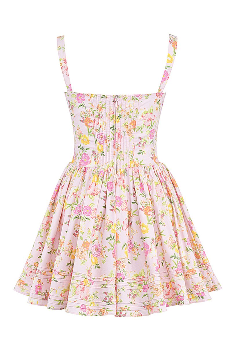White Corset Strap Mini Dress H6290