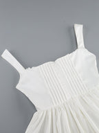 White Corset Strap Mini Dress H6290