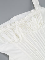 White Corset Strap Mini Dress H6290