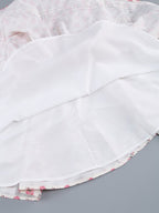 White Corset Strap Mini Dress H6290