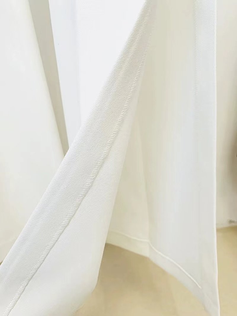 White Embellished Blazer Crop Top & Flared Pants Set H6223