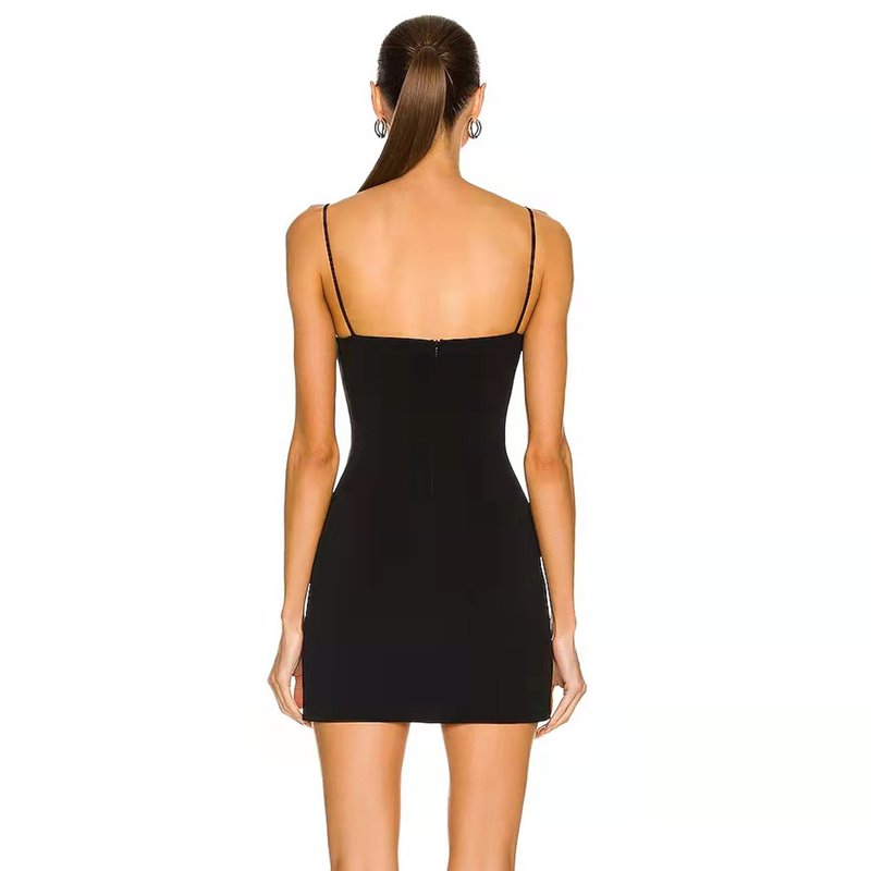 White Embellished Cut-Out Bodycon Dress H5460