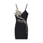 White Embellished Cut-Out Bodycon Dress H5460