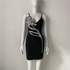 White Embellished Cut-Out Bodycon Dress H5460