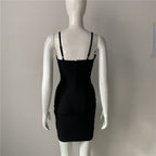 White Embellished Cut-Out Bodycon Dress H5460