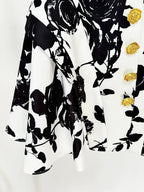 White Floral Peplum Mini Dress H6361