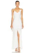 White Floral Strap Maxi Dress H5995