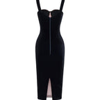 White Ruched Sheer Midi Dress H5795