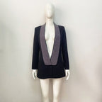 White Sequin Lapel Blazer Dress H5920