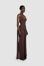 Wrap Front Halter Bodysuit Dress H6867