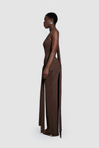 Wrap Front Halter Bodysuit Dress H6867