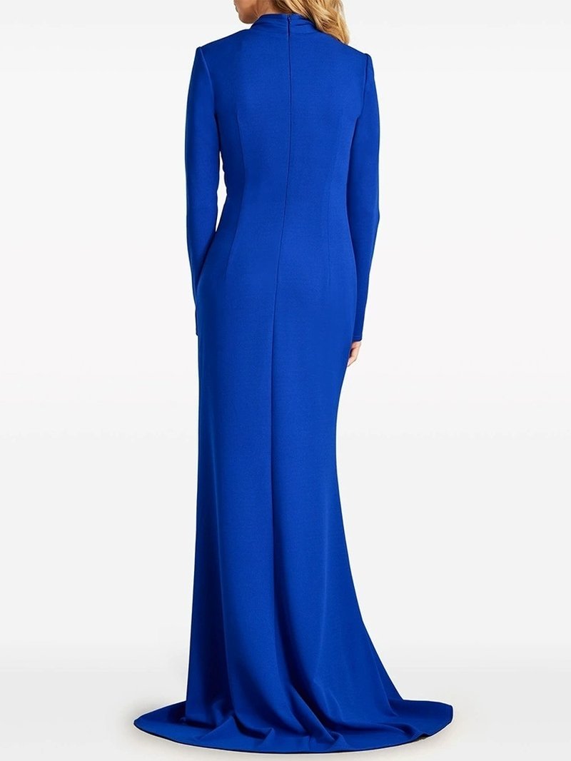 Wrap Ruffle Long Sleeve Maxi Dress H6601