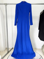 Wrap Ruffle Long Sleeve Maxi Dress H6601