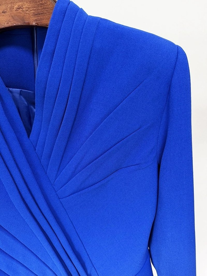 Wrap Ruffle Long Sleeve Maxi Dress H6601