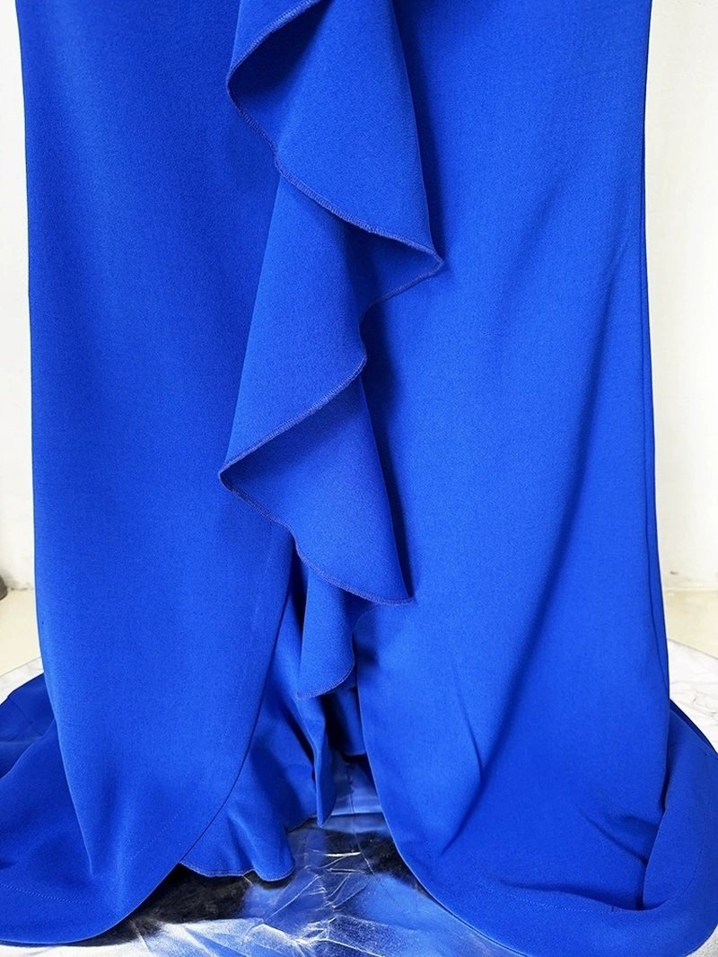 Wrap Ruffle Long Sleeve Maxi Dress H6601