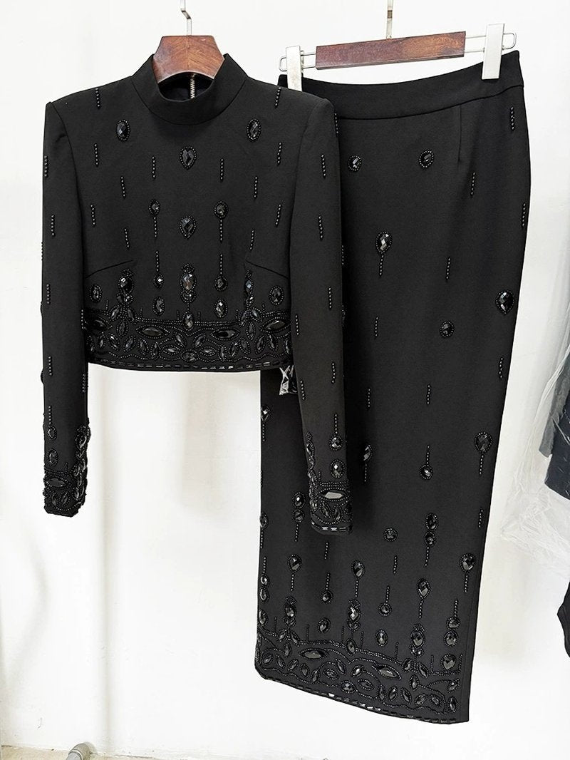 Yellow Embellished Long Sleeve Midi Dress H6237