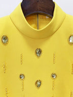 Yellow Embellished Two-Piece Mini Dress H6232