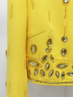 Yellow Embellished Two-Piece Mini Dress H6232