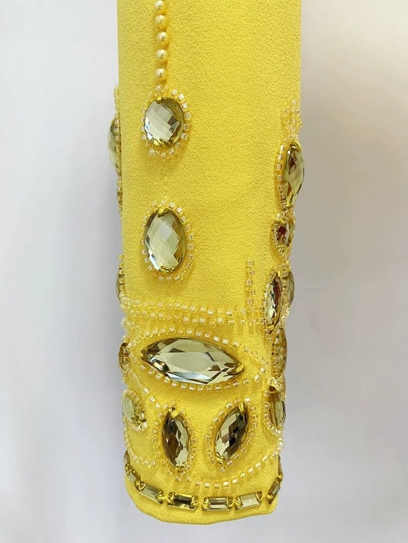 Yellow Embellished Two-Piece Mini Dress H6232