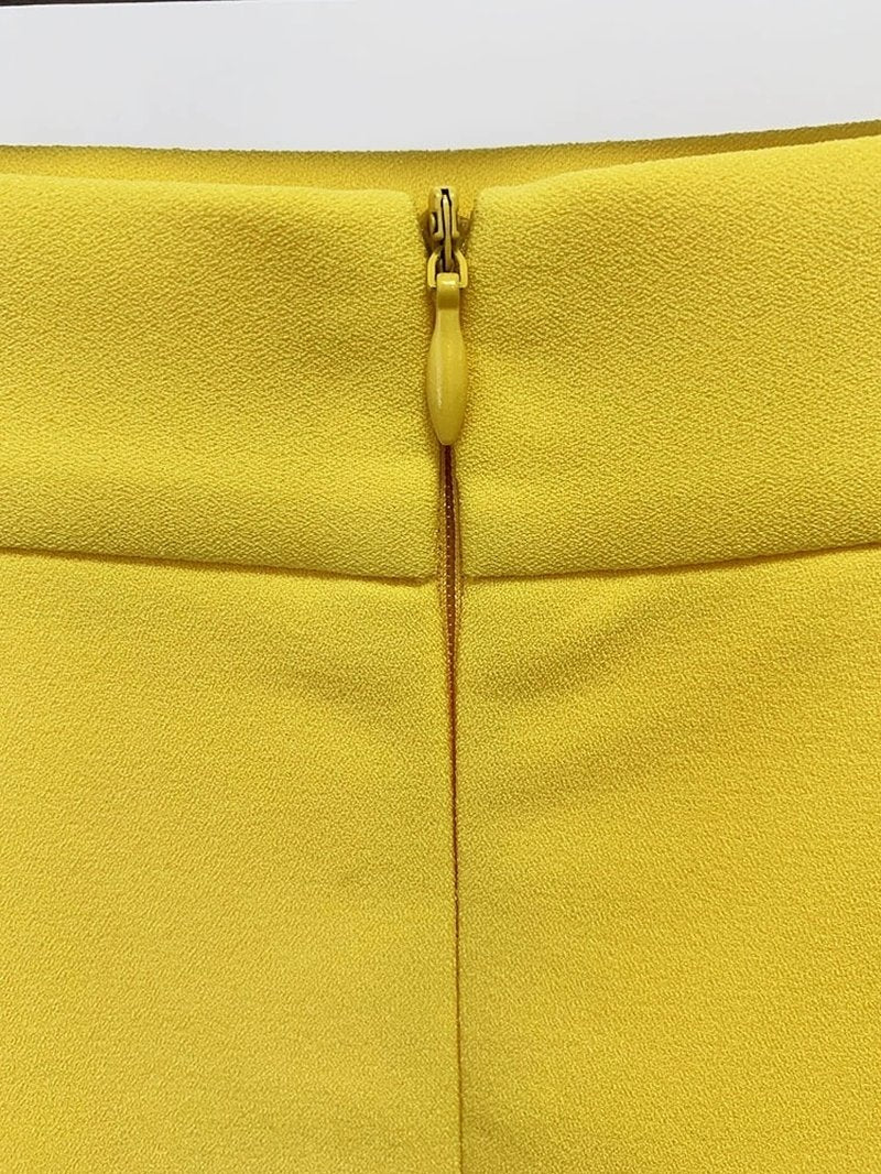 Yellow Embellished Two-Piece Mini Dress H6232