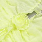 Yellow Ruffle Halter Mini Dress H5988