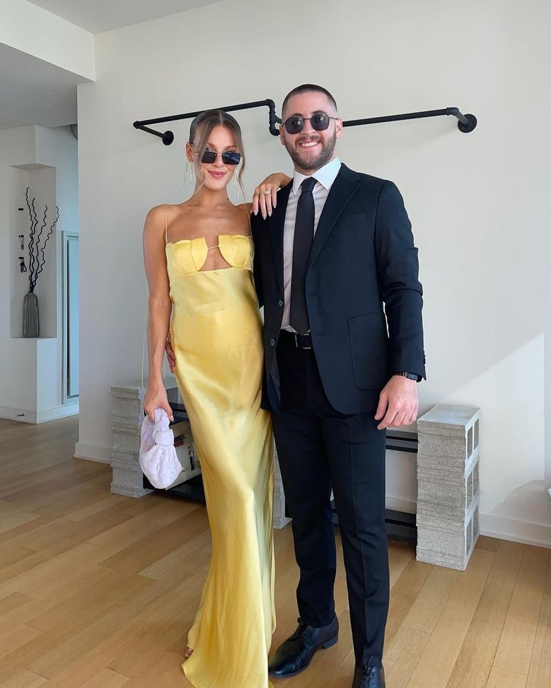 Yellow Satin Cutout Maxi Dress H6073