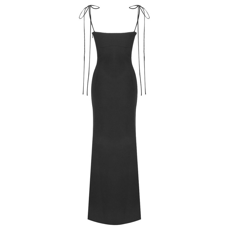 Yellow Satin Cutout Maxi Dress H6073