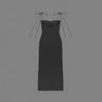 Yellow Satin Cutout Maxi Dress H6073