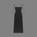 Yellow Satin Cutout Maxi Dress H6073
