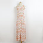 Zigzag Pattern Maxi Slip Dress H6772