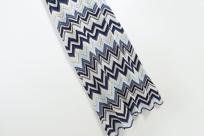 Zigzag Pattern Maxi Slip Dress H6772