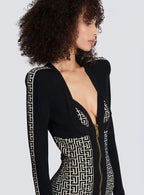 Zip Front Geometric Print Mini Dress H6088